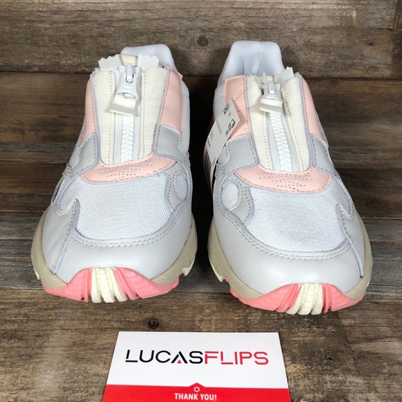NEW Adidas Falcon Zip Womens White Pink Mint Green - Picture 2 of 6